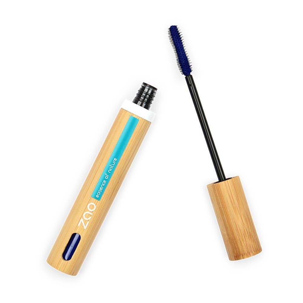 zao essence of nature Mascara Velours 082 Bleu Electrique Mascara Certifié Bio, Formule 100% naturelle, Vegan et Rechargeable