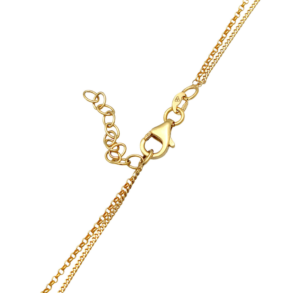 Elli Elli Collier Pendentif plaque de couche pour femme avec perle d'eau douce en arge collier
