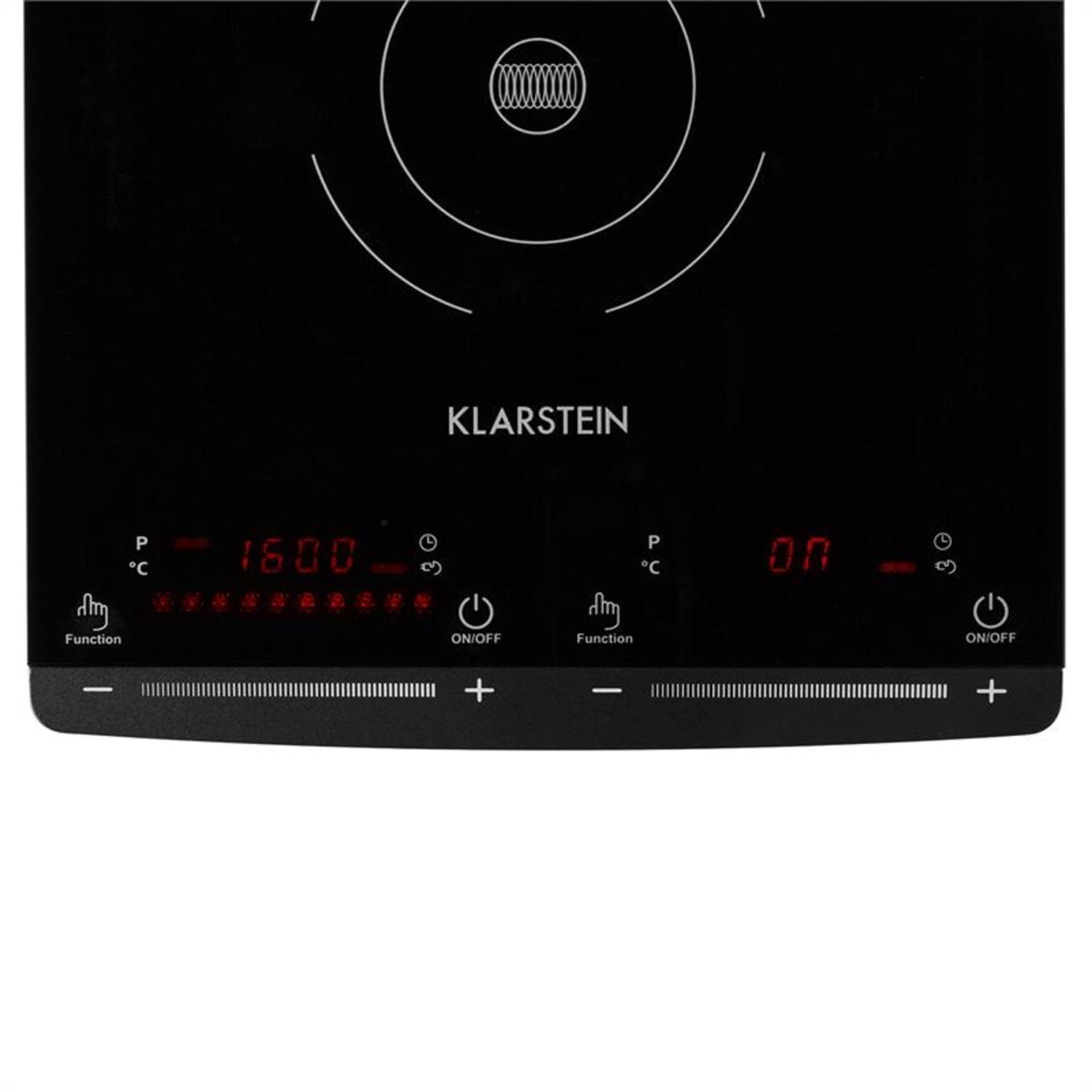 Klarstein Induktions-Kochfeld VariCook Slim Induktionskochfeld 2 Kochplatten 2900W 60-240 °C schwarz CP3-Varicook-Slim-Do, Doppel Induktionskochplatte 2 Kochfelder Platten Camping mobil