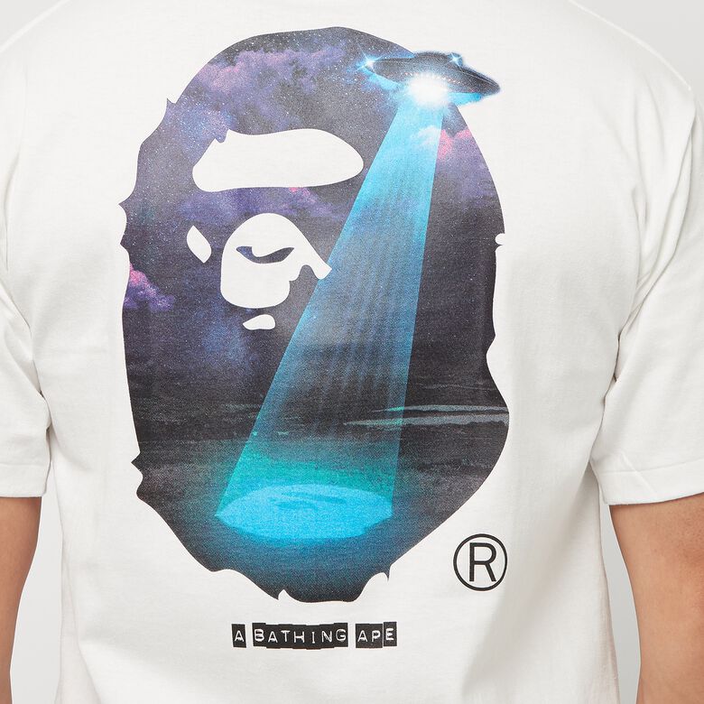 A Bathing Ape Bape Galaxy Ufo Tee M white
