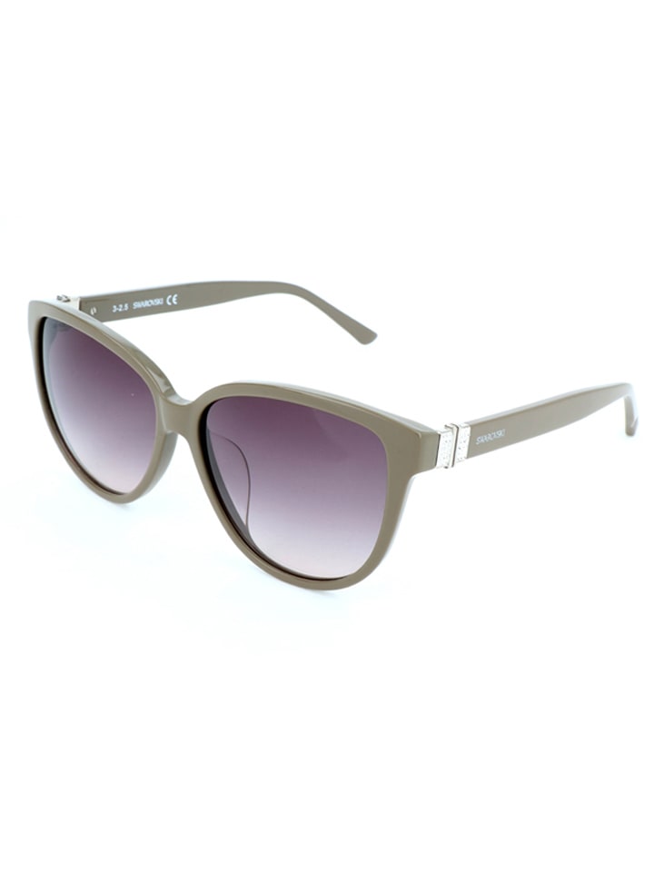 Swarovski Damen-Sonnenbrille in Grau/ Lila günstig kaufen 58