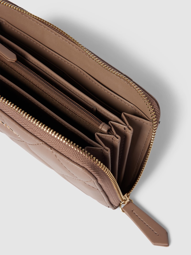 Portemonnaie mit Steppnähten Modell 'OCARINA' in taupe