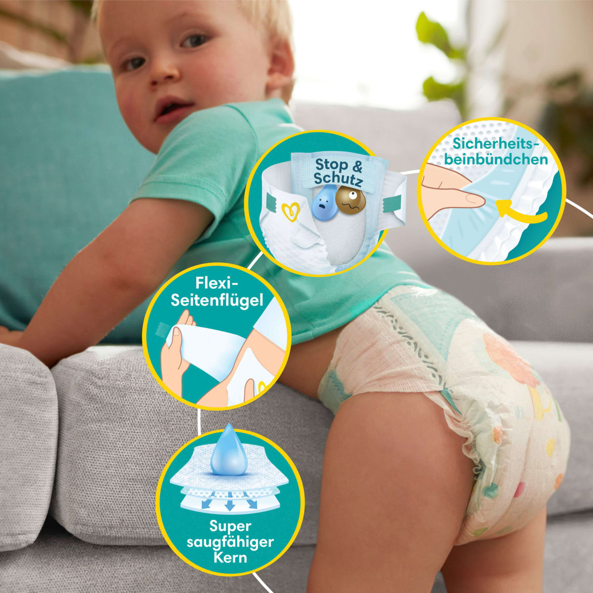 Windeln Baby Dry Gr.6+ Extra Large (14-19 kg), Monatsbox, 144 St