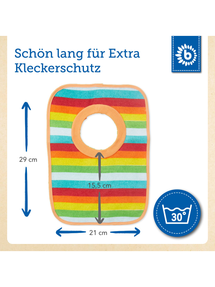 Bieco Spielwaren Baby Schlupf Lätzchen, 6er Pack - ab Geburt in Mehrfarbig günstig kaufen onesize