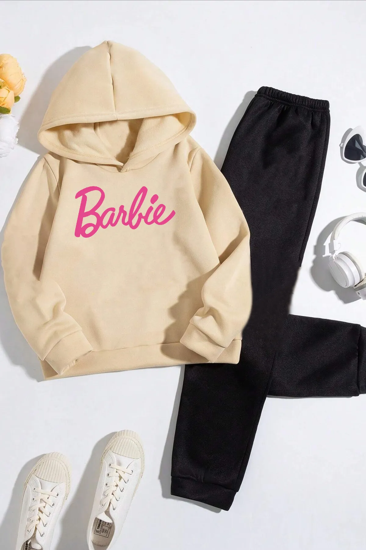 uyguntarz  Bedrucktes Barbie-Trainingsanzug-Set für Kinder