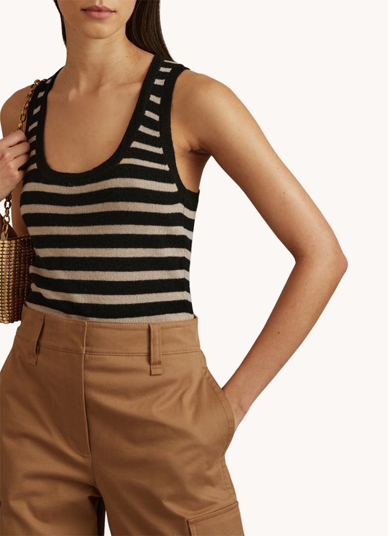Top Reiss Everlyn in misto lana a righe stampate