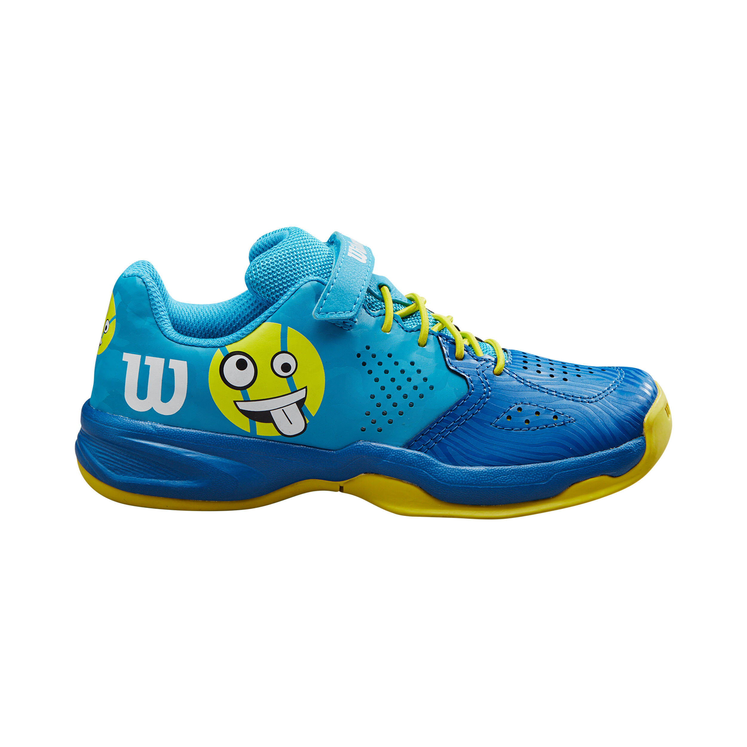 Kaos EMO Allcourtschuh Kinder - Blau, Gelb