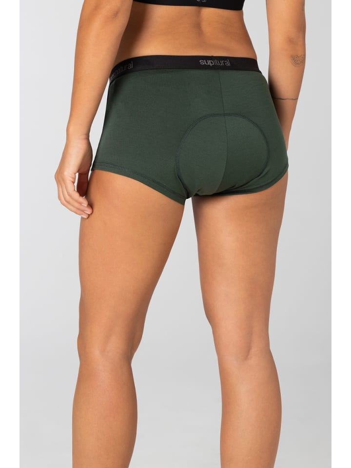 super.natural Merino Fahrradunterhose W UNSTOPPABLE PADDED in dunkelgrün günstig kaufen