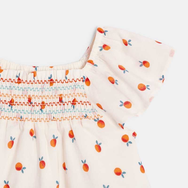 Robe bébé fille à imprimés oranges Catimini
