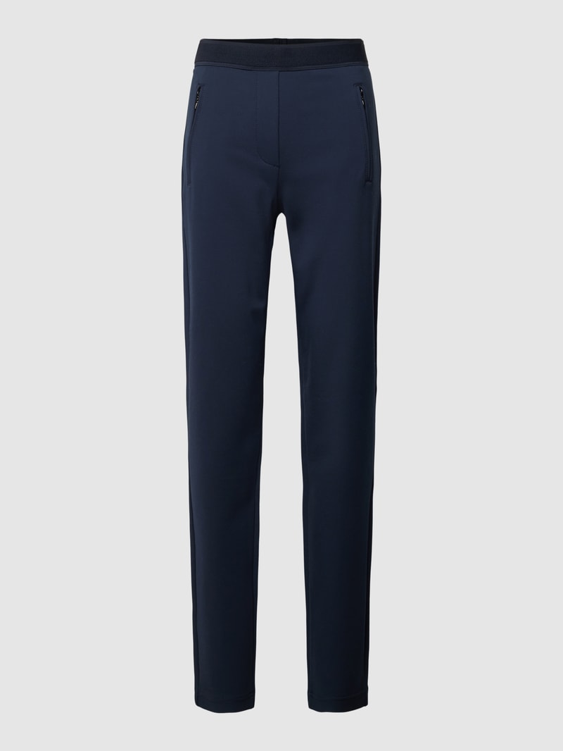 Skinny Fit Stoffhose mit Stretch-Anteil in dunkelblau