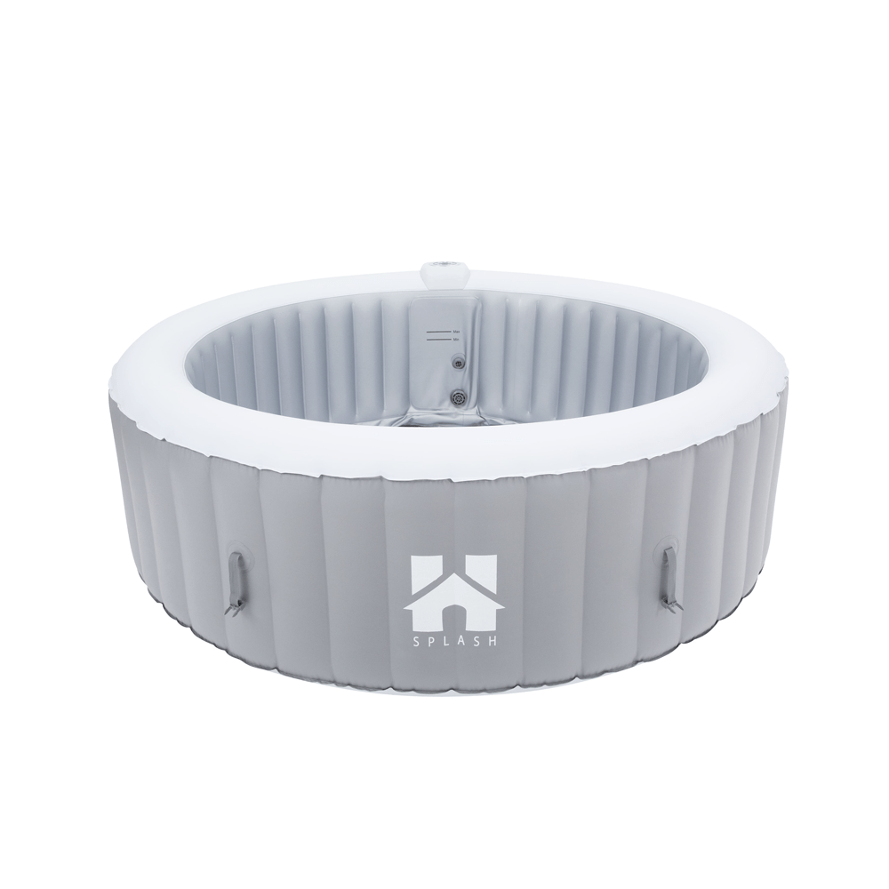 Home Deluxe Outdoor Whirlpool SPLASH - Uni-Grau- 6 Personen