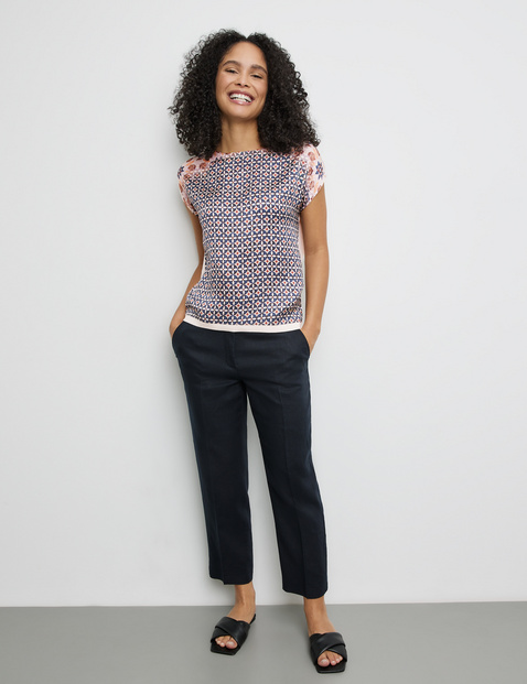 Blusenshirt mit Material-Patch