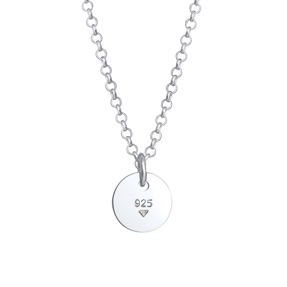 Elli Elli Collier Kinder Plättchen Kreis Coin Erbskette 925 Silber collier