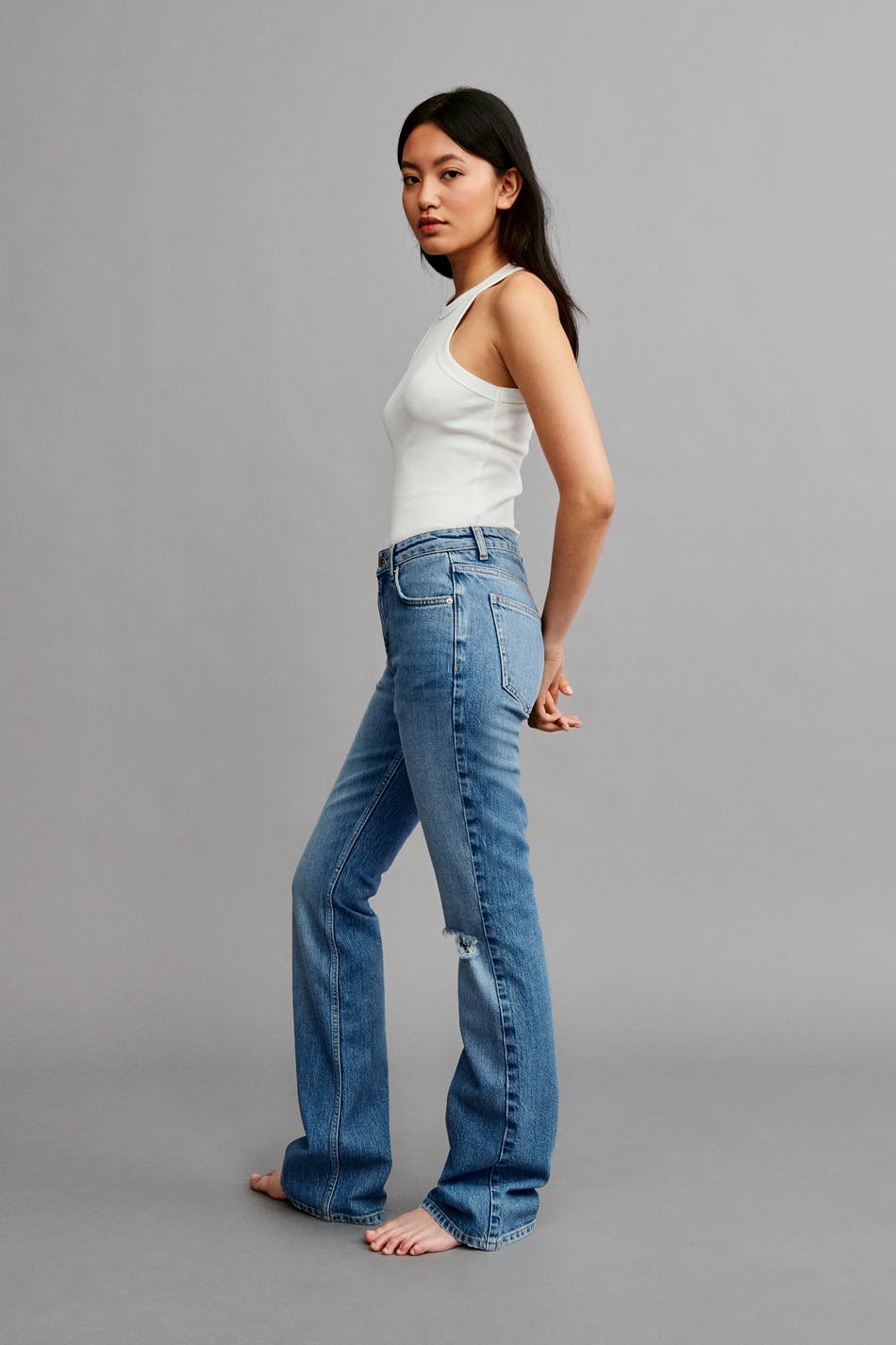 Full length flare jeans