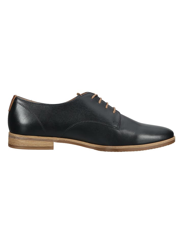 Gabor Leder-Schnürschuhe in Schwarz/ Hellbraun günstig kaufen