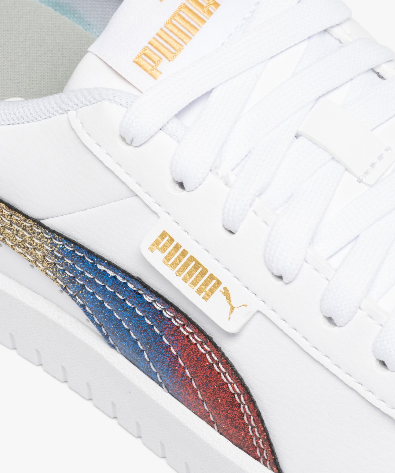 Baskets fille à bande irisée - Puma Jada Olympic blanc | GEMO