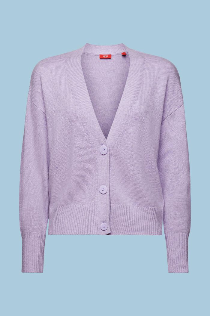 Wollcardigan mit V-Ausschnitt