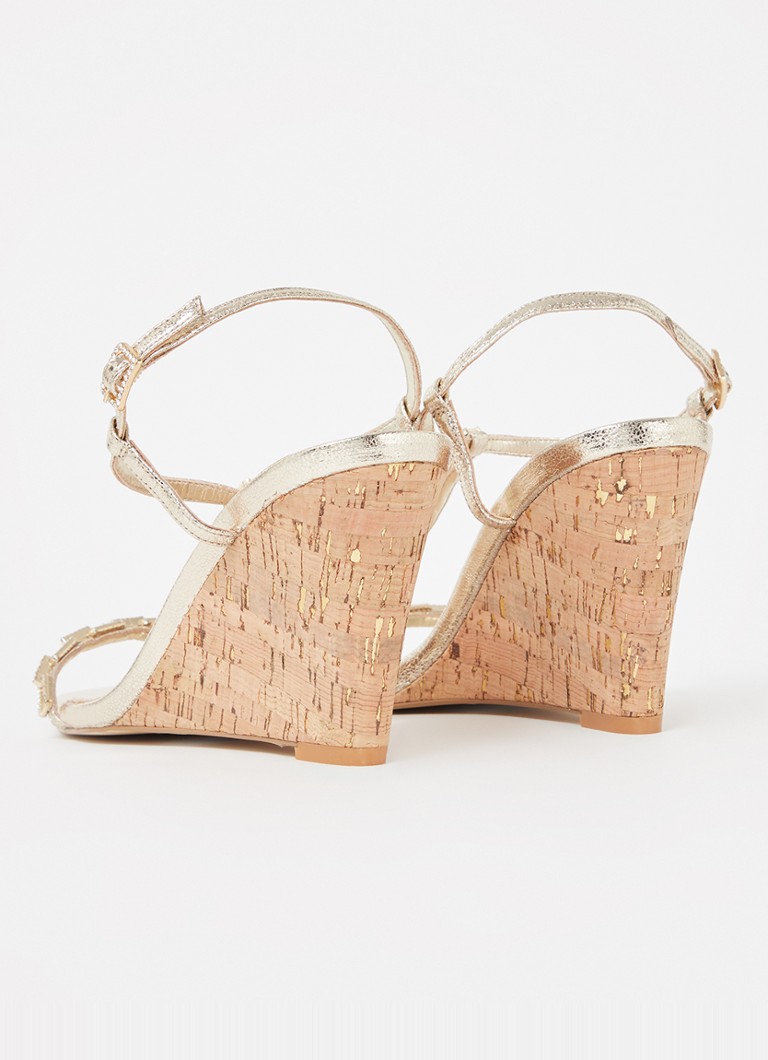 Dune London Multimillions sandals with metallic finish