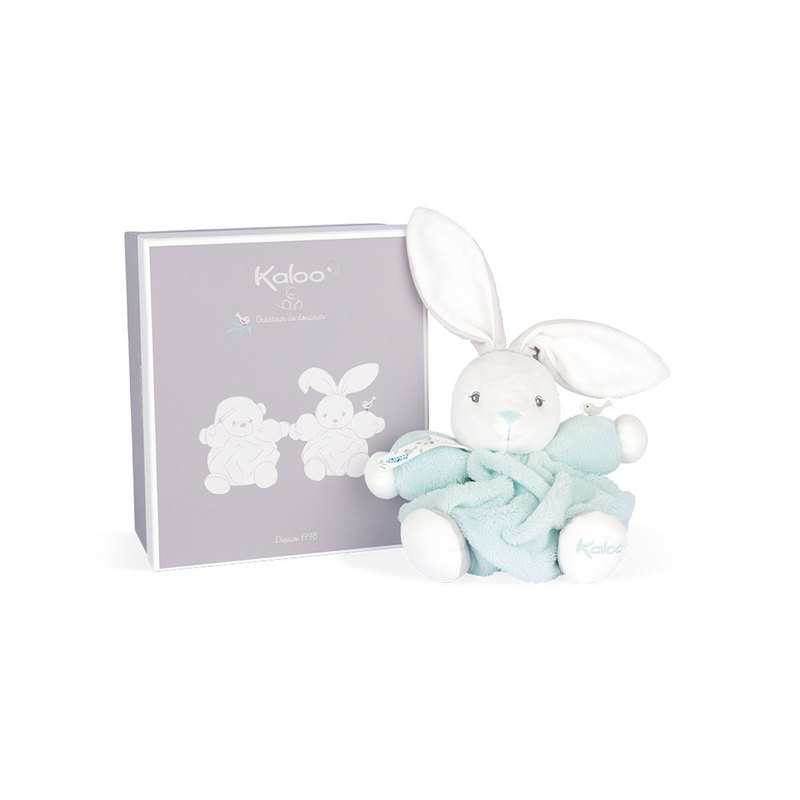 Peluche lapin Patapouf vert d'eau Plume 18 cm Kaloo