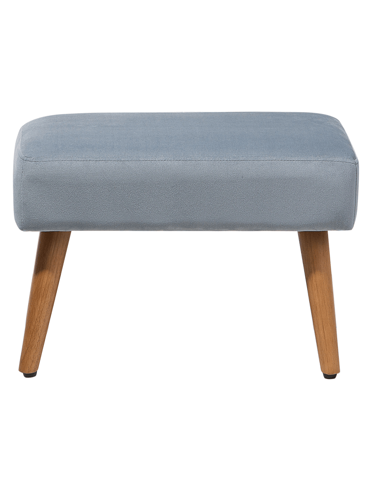Beliani Hocker TAKOMA in Grau/Heller Holzfarbton - (W) 50 x (H) 35 x (L) 30 cm günstig kaufen onesize