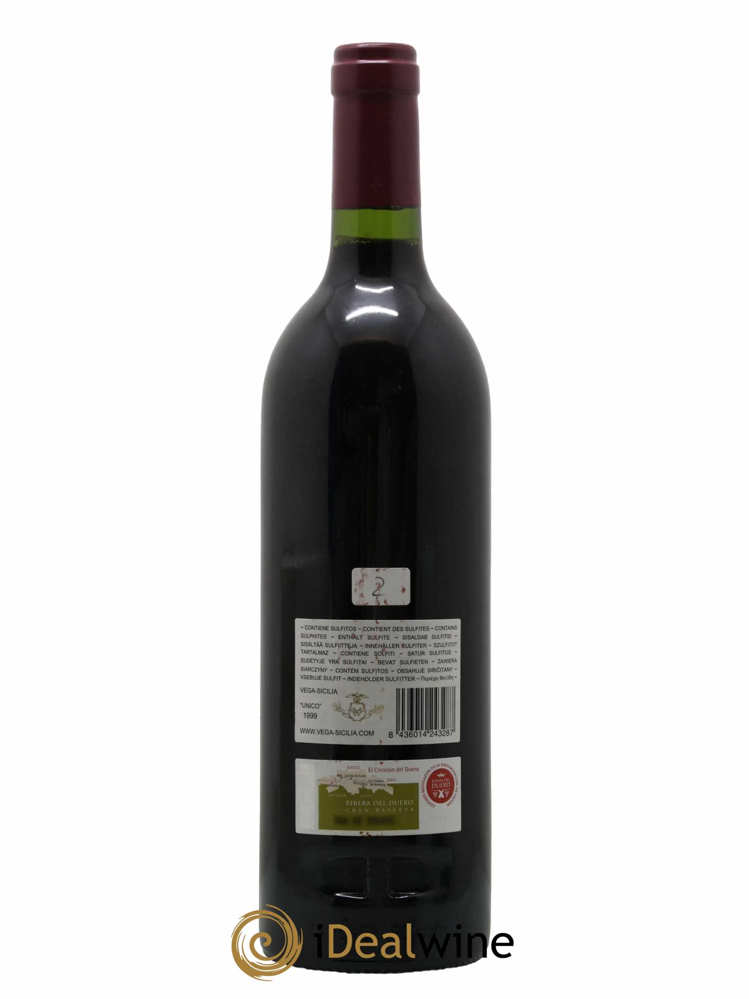 Ribera Del Duero DO Vega Sicilia Unico Famille Alvarez  1999 - Lot de 1 Bouteille