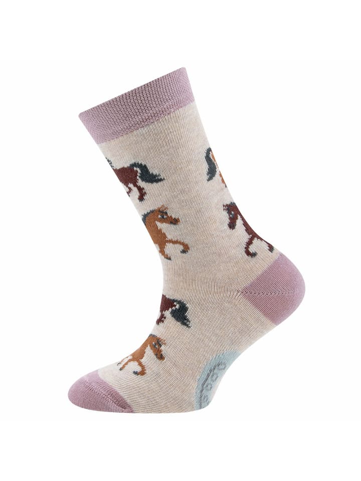 ewers 6er-Set Socken 6er Pack Pferde in blau-beige meliert günstig kaufen