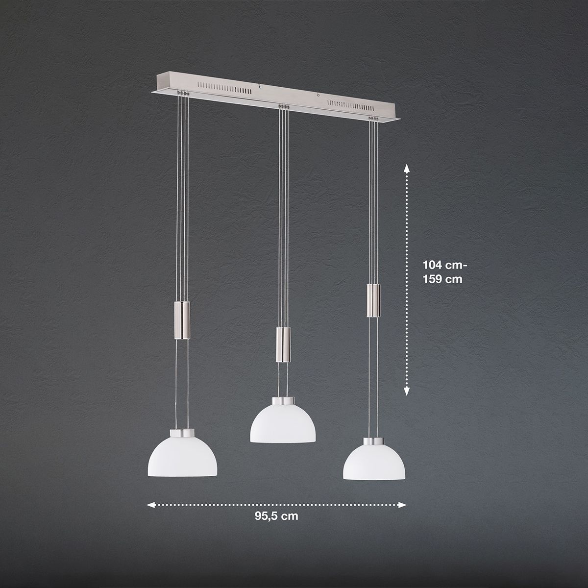 Fischer & Honsel LED 3-flg Pendelleuchte Avignon