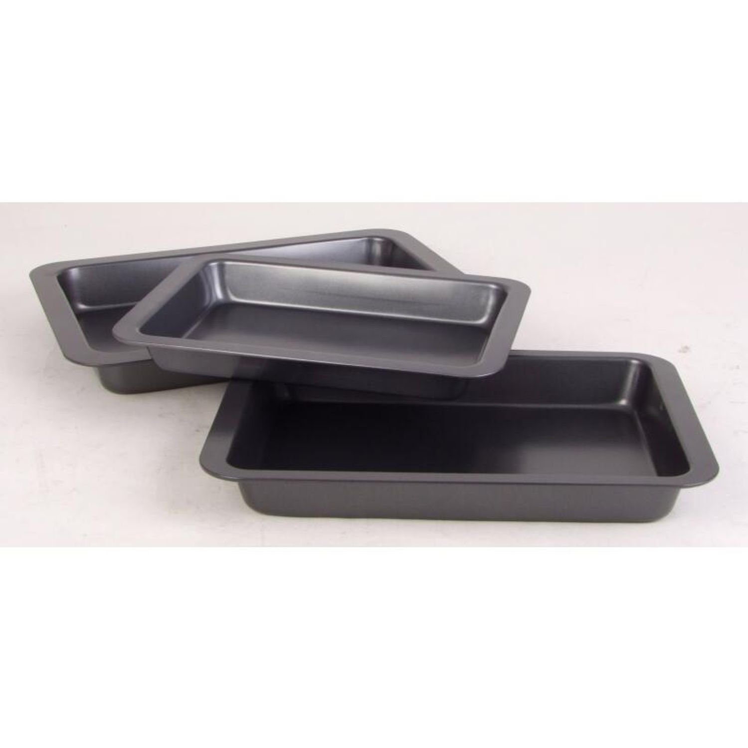 BURI Backblech Kuchenblech 3er Set Kuchen Blech Backblech Küchenhelfer Küche backen H