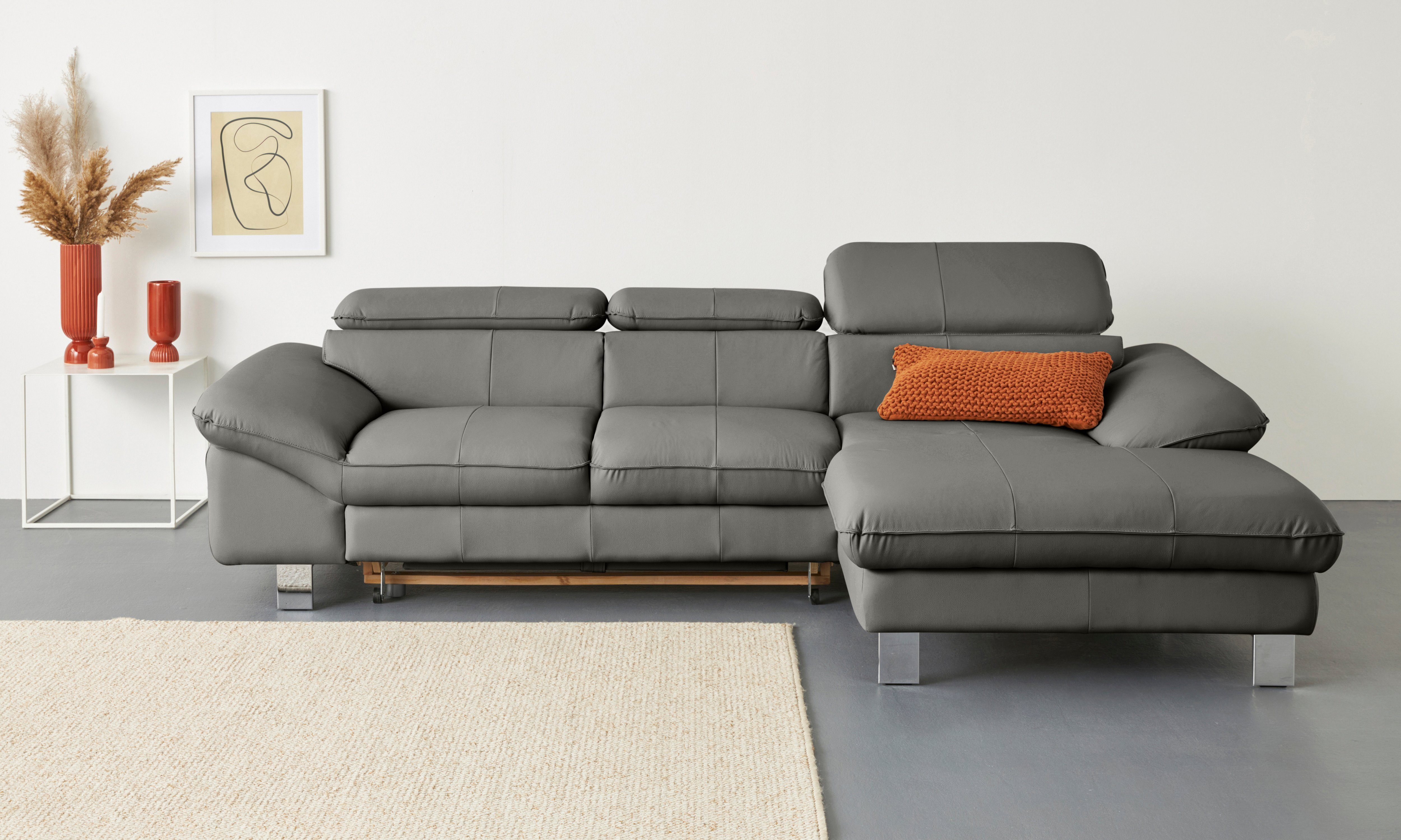 COTTA Ecksofa Driver, mit Kopfteilverstellung, wahlweise mit Bettfunktion