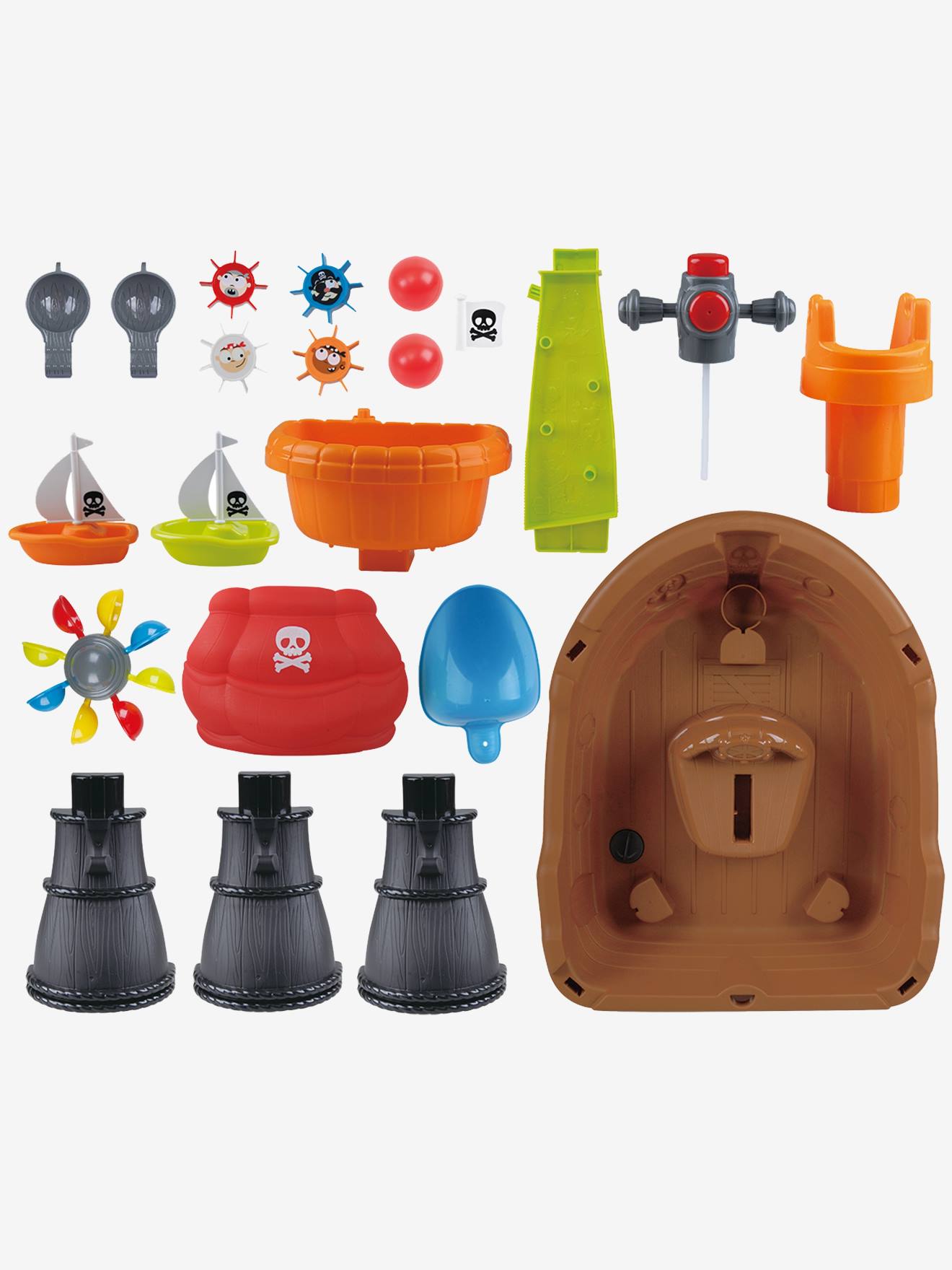 Vertbaudet Kinder Wasser-Spieltisch PIRATENSCHIFF, Outdoorspieltisch - mehrfarbig