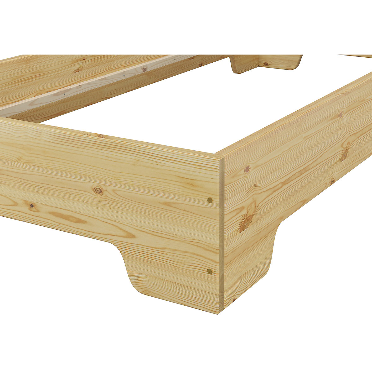 Einzelbett 90x200 Kiefer massiv mit Rollrost