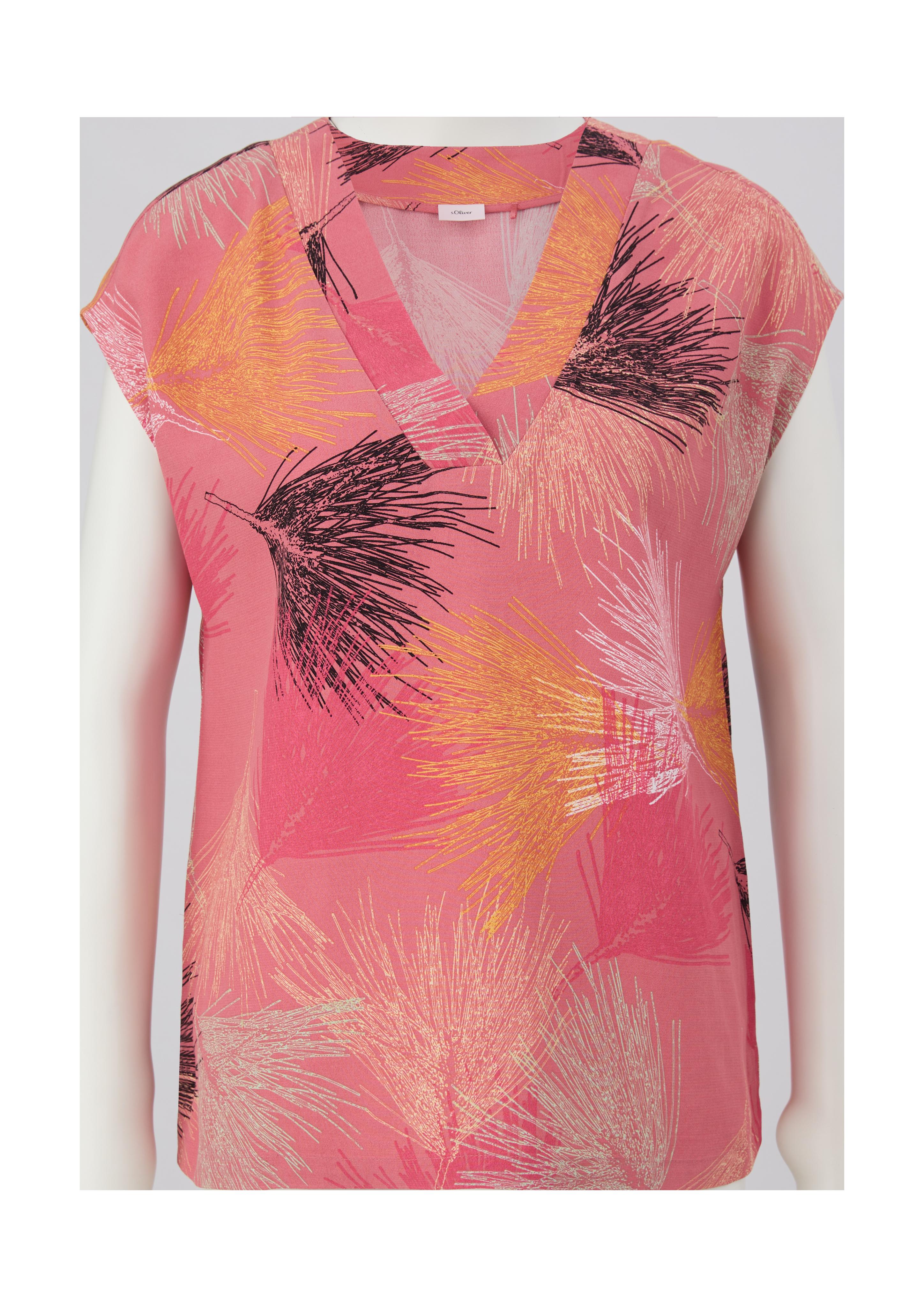 Viskosebluse mit V-Ausschnitt  2130213-20A0