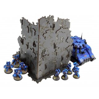 Large L-shaped Necrotek Ruin 1 (Gunmetal)