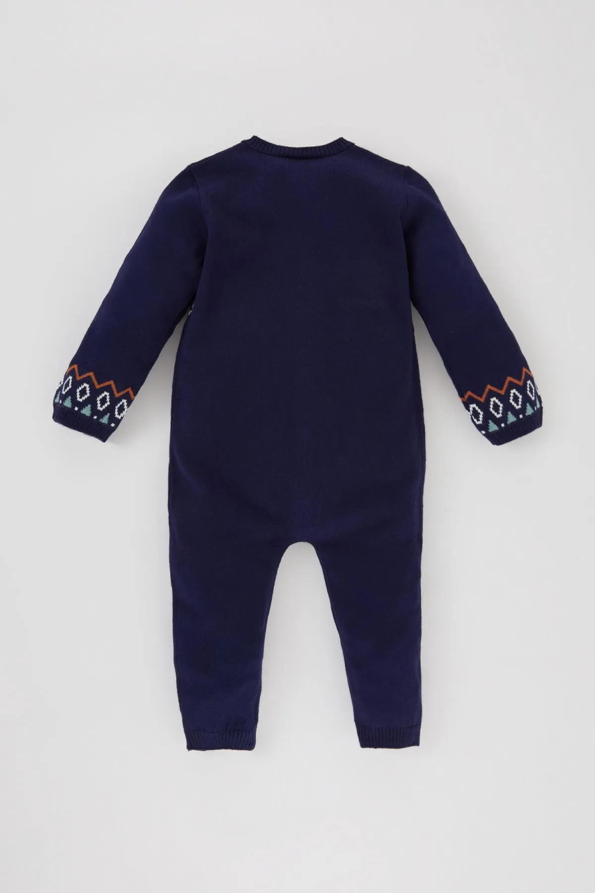 DeFacto  Gemusterter Strickoverall für Neugeborene mit Fuchsmuster