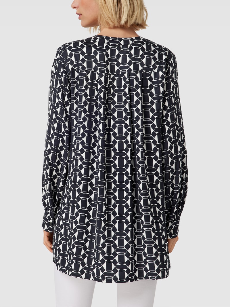 Longbluse mit Allover-Muster Modell 'SEASONAL NOS' in offwhite