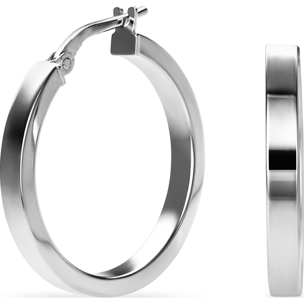 FAVS Créoles 925 Argent argent Boucles d'oreilles