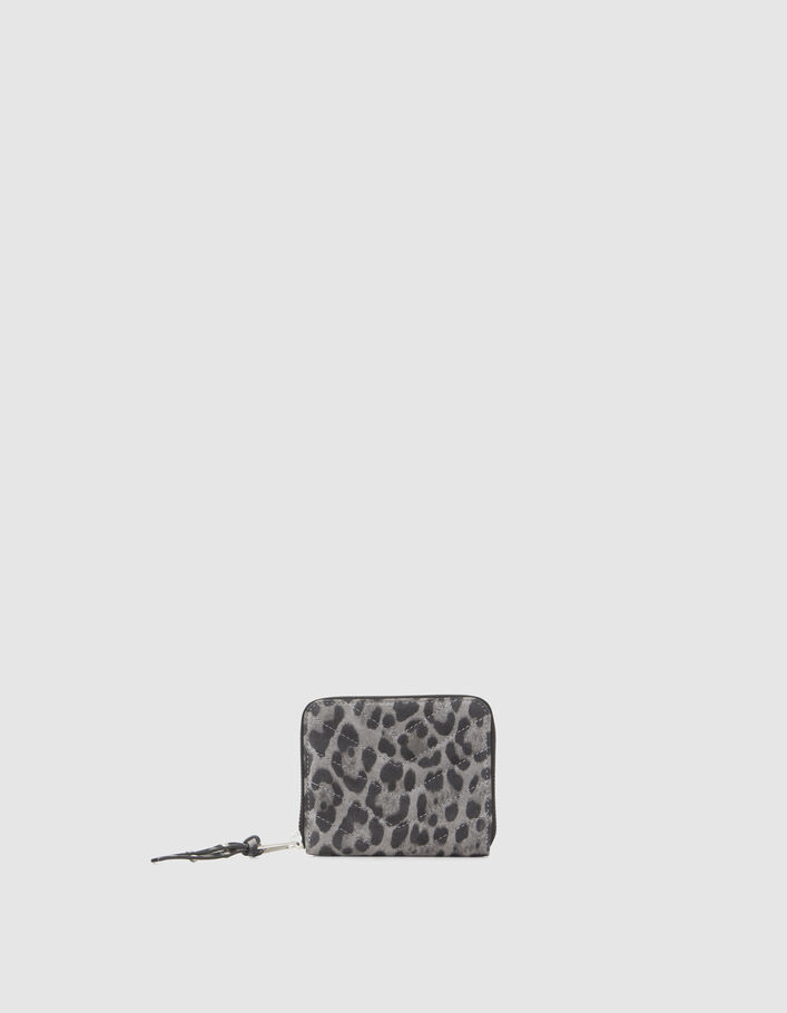 Portefeuille 1440 mini Compagnon gris léopard Femme