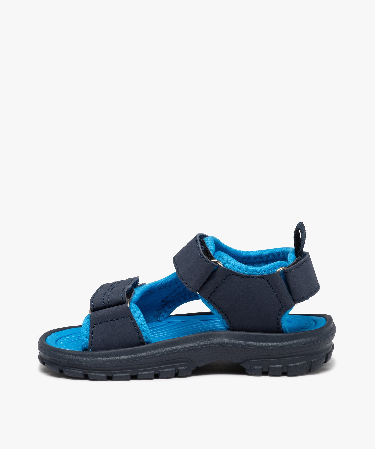 Sandales sport Garçon bicolores à scratch marine | GEMO