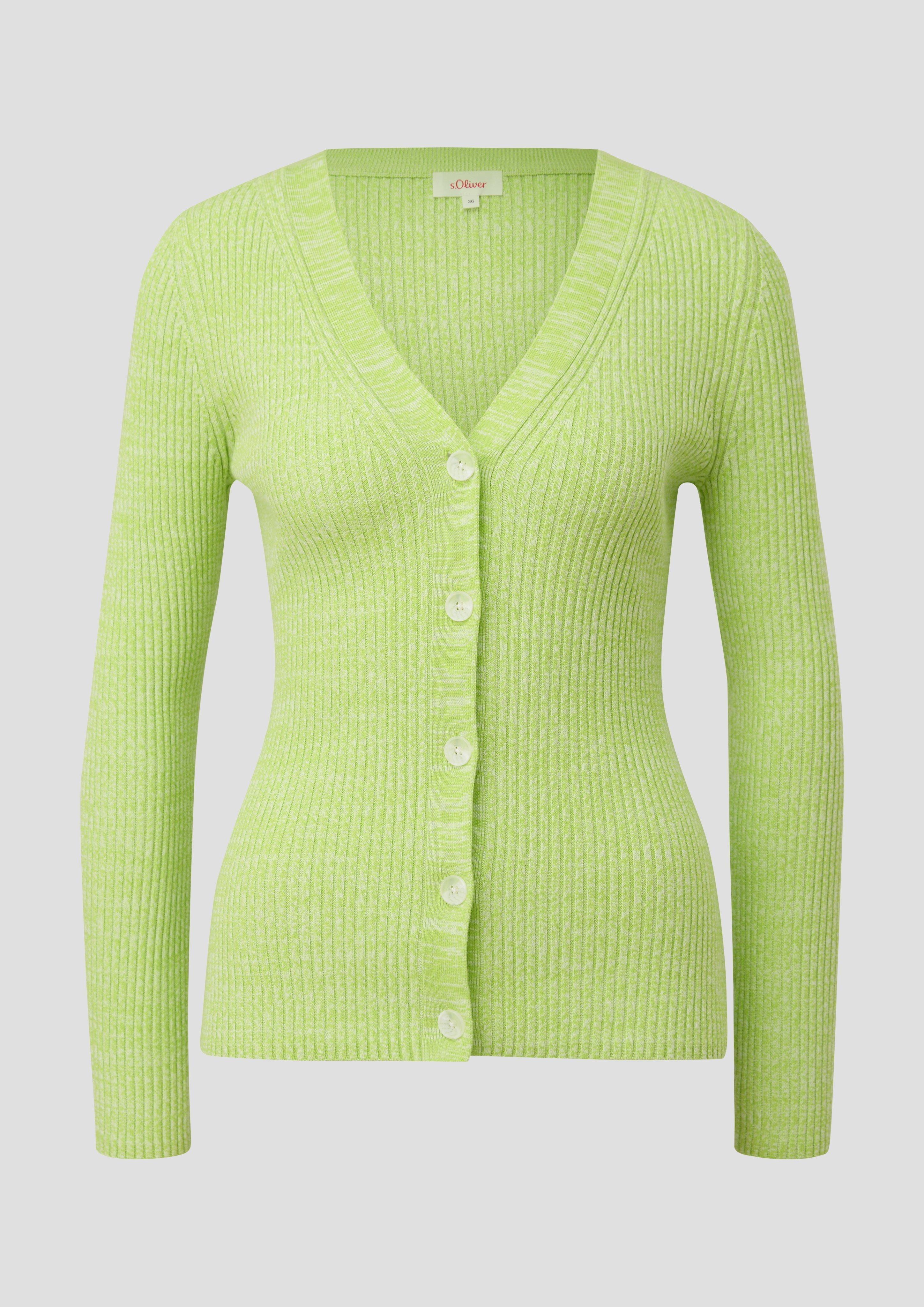 Feine Strickjacke aus Viskosemix  2140563-7423