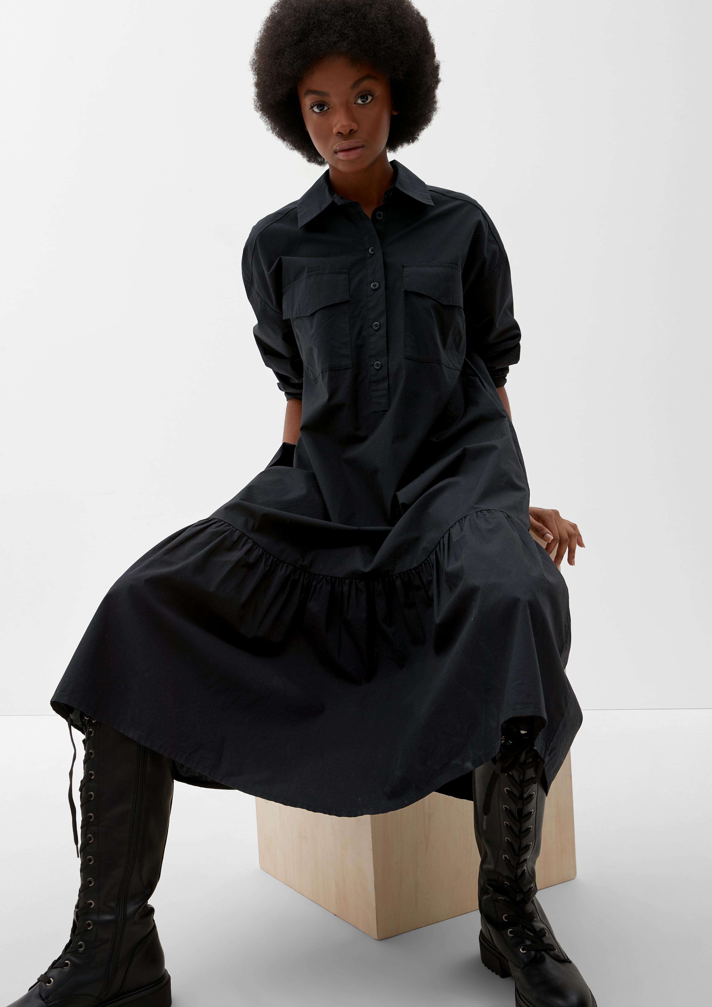 Hemdblusenkleid mit Volant  2118983-9999