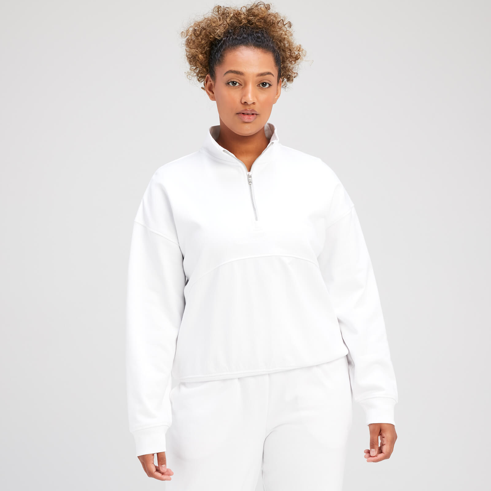 Sweat à fermeture éclair ¼ MP Rest Day pour femmes – Blanc