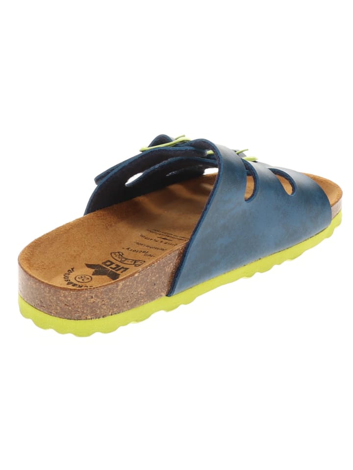 Lico Pantoletten in Blau/Grün günstig kaufen