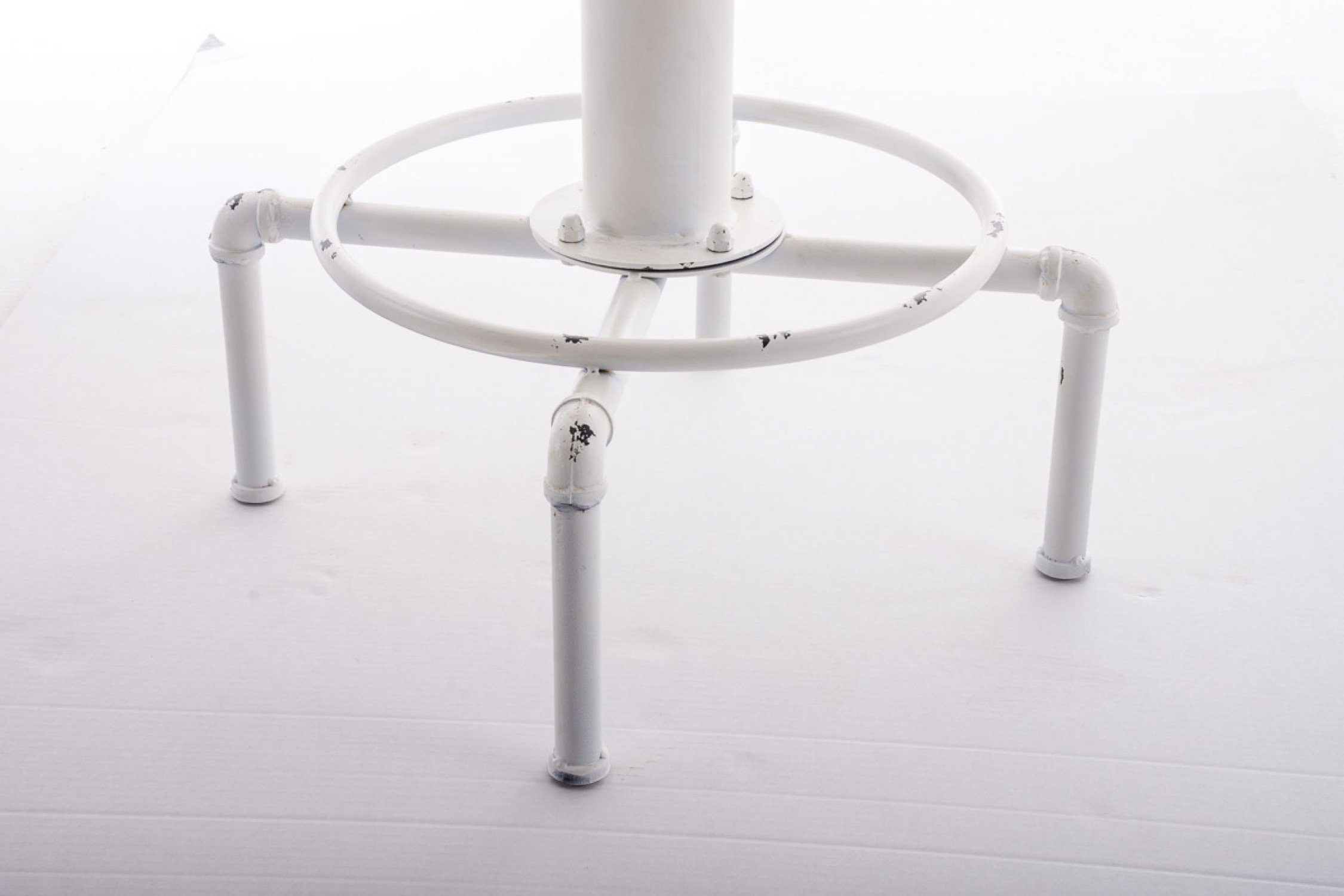 TPFLiving Stehtisch Luminak - Bartisch für Küche, Esszimmer, Wohnzimmer, Balkon, Terrasse (Bistrotisch mit Vollholz-Tischplatte - Durchmesser: 50 cm, 1-St., Höhenverstellbarer Stehtisch mit lackiertem Stahlgestell), Maße (BxLxH): 50 x 50 x 100 cm - F