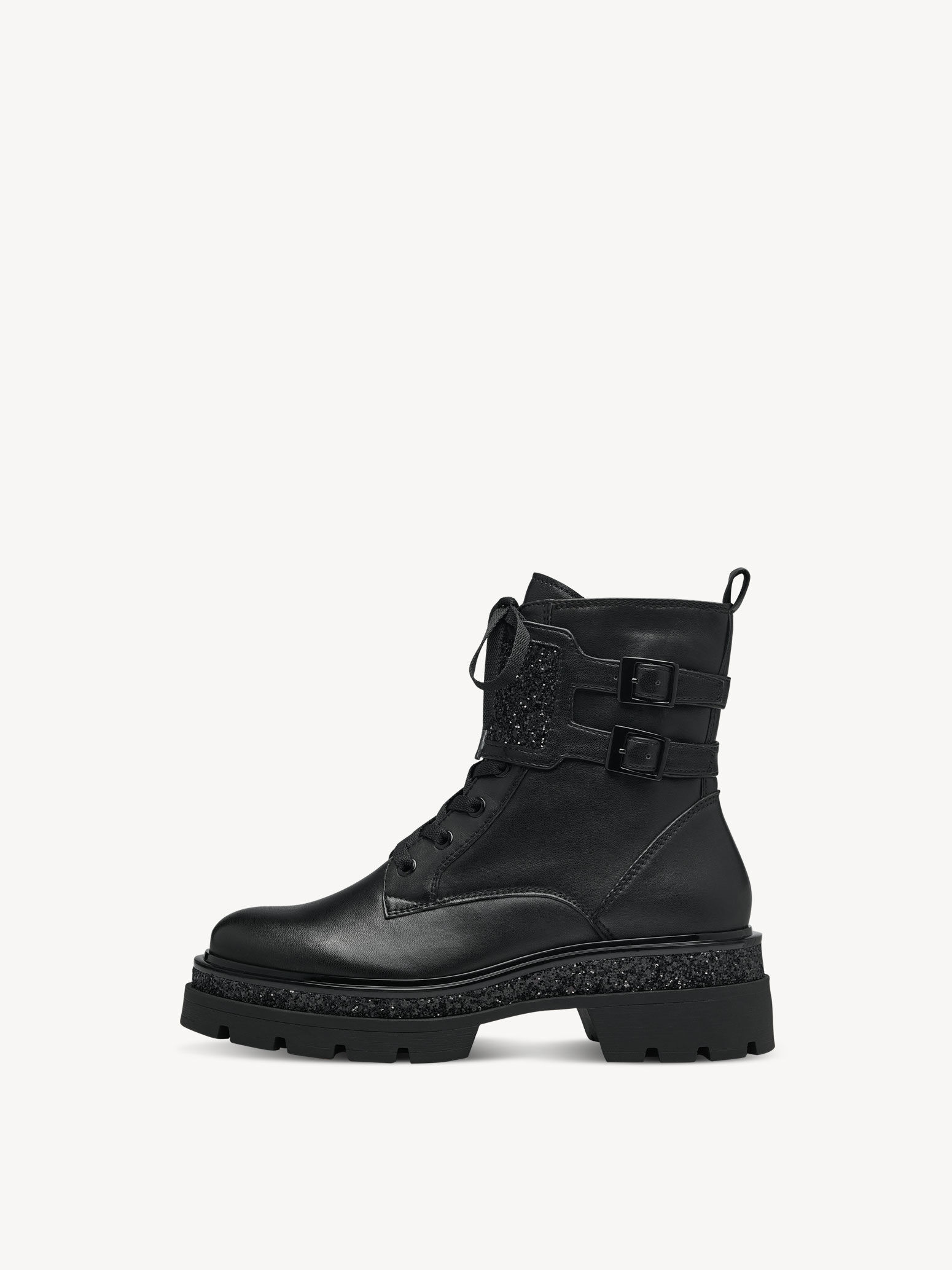 Bottine en cuir - noir