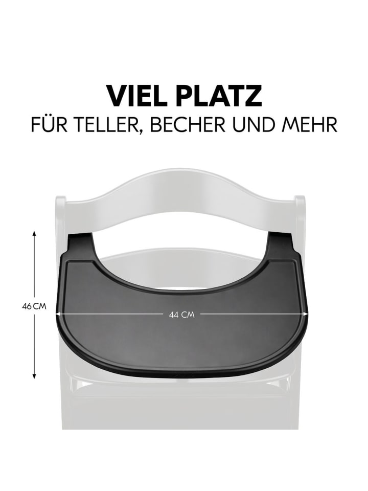 Hauck Essbrett und Tisch für Alpha Hochstuhl (Click Tray) in schwarz günstig kaufen onesize
