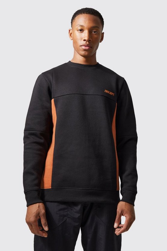 Active Trek Dept Sweatshirt mit Colorblock Naht