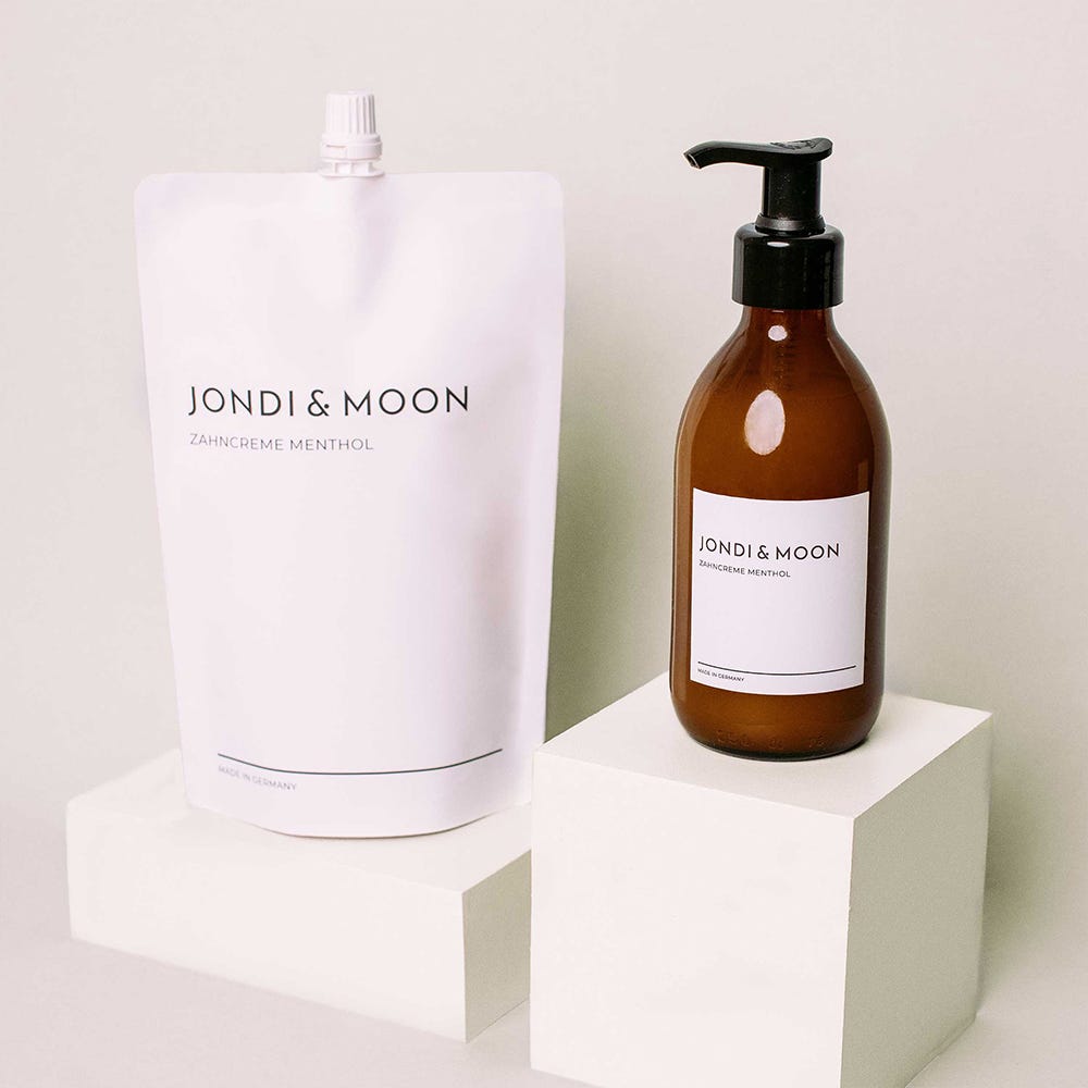 Jondi&Moon Zahncreme Menthol Nachfüllbeutel 250 ml