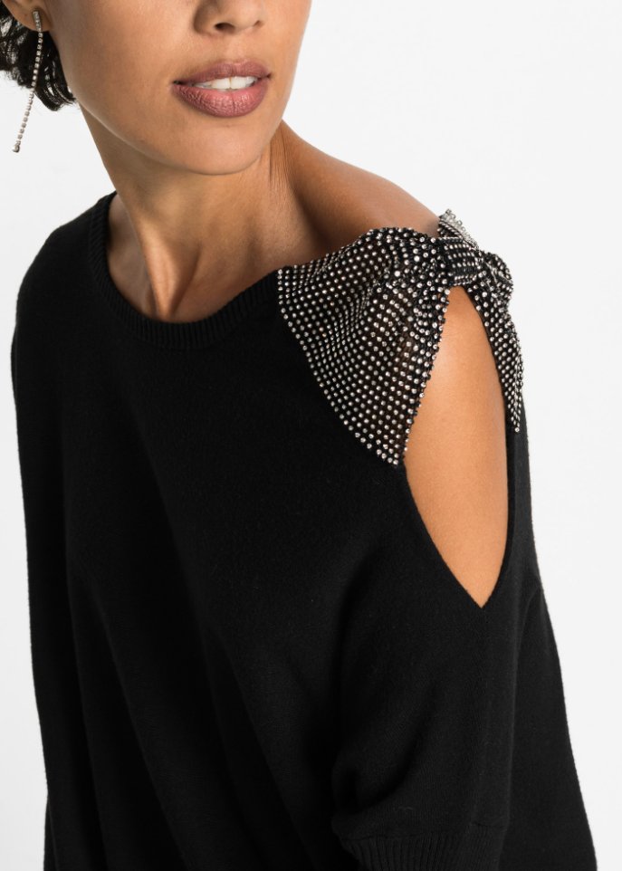 Pullover mit Glitzer-Steinchen