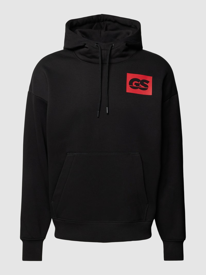Hoodie mit Känguru-Tasche in schwarz