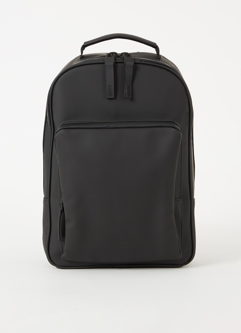 Mochila Rains com compartimento para laptop de 12 polegadas e revestimento repelente à água.